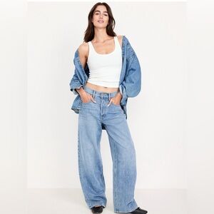 VGUC OLD NAVY SLOUCHY WIDE LEG JEANS SZ 4